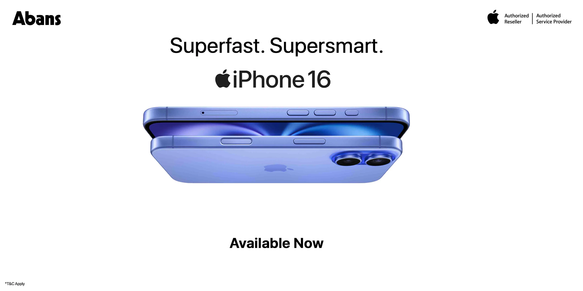 Abans Apple iPhone 16 campaign in white
