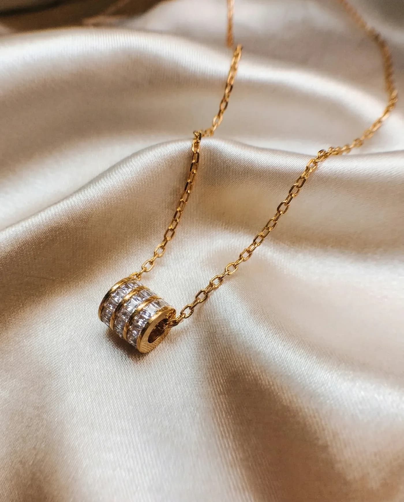 B Classy pendant on soft fabric